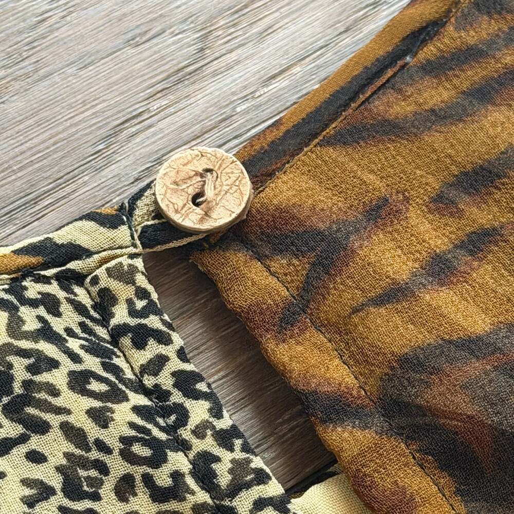 Vintage Phool Multi Animal Print Patchwork Layere… - image 7